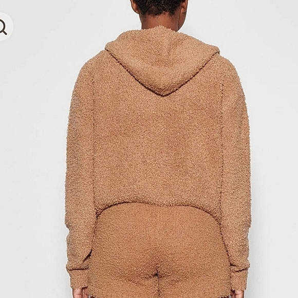 SKIMS Cozy Knit Lounge Zip Up Hoodie Camel Brown-Size 2x/3x - Picture 3 of 14